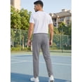 thumbnail image 3 of Xibflo Men's Elastic Waist Hiking Pants Water Resistant Quick-Dry Lightweight Outdoor Sweatpants with Zipper Pockets, 3 of 7