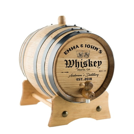 American Honey Whiskey - Personalized - Custom American Oak Aging Barrel - Whiskey Barrel (2 Liters)
