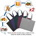 thumbnail image 4 of Reusable Grocery Shopping Bags 10 Pack Large Foldable Tote Bags Bulk,Eco Produce Bags with Long Handle for Shopping Groceries Clothes(5 Assorted Colors), 4 of 7