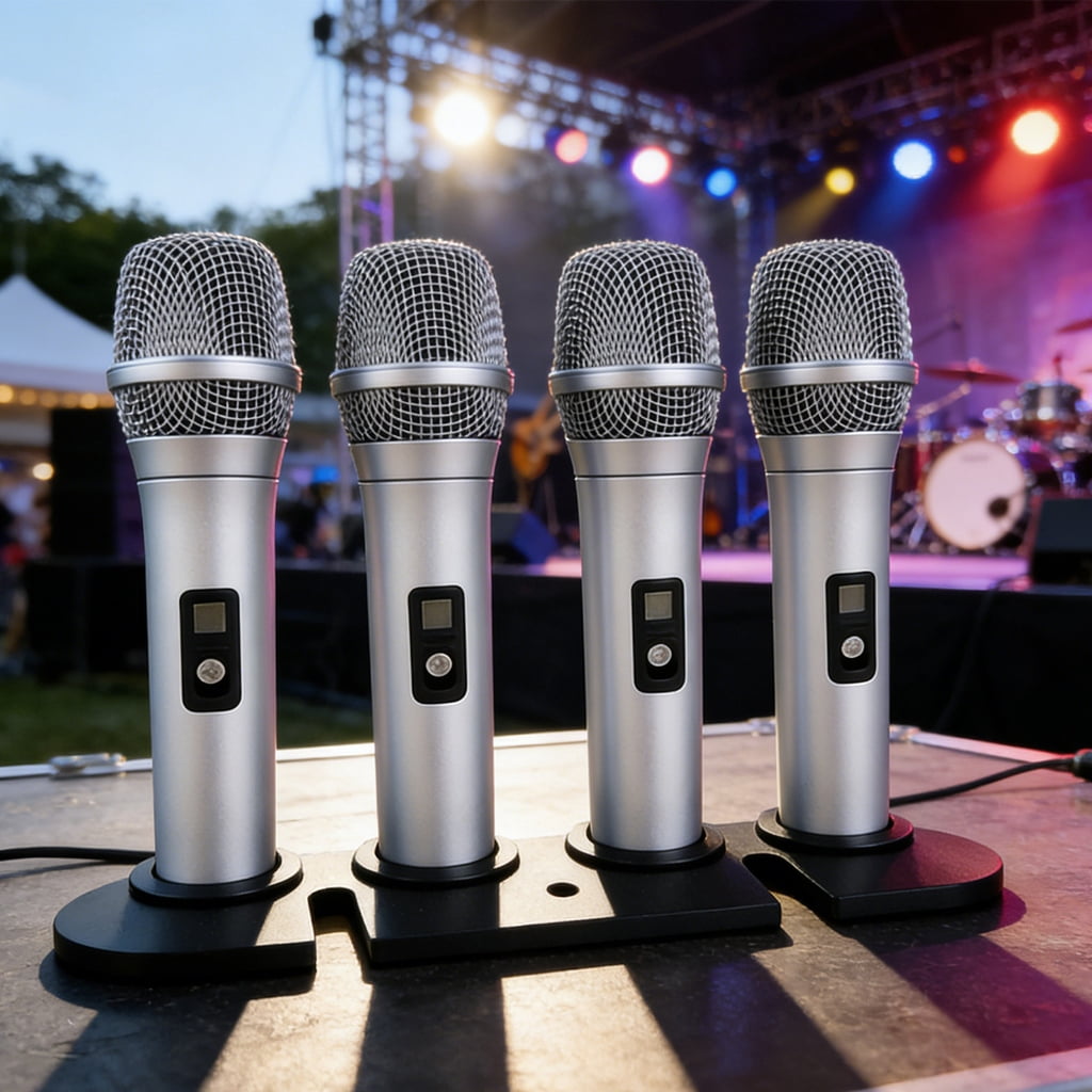 JROCHE Microphones Holder Stand Accessory With 3/8 Thread For Easy Installation And Use