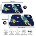 thumbnail image 3 of Haiem Astronaut Dinosaur and Space Car Windshield Sun Shade - Blocks UV Rays Sun Visor Protector, Sunshade to Keep Your Vehicle Cool, Universal Fit SUV Van Sedan-Small, 3 of 7