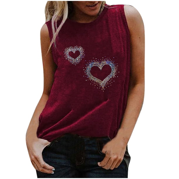 Camiseta sin mangas suelta con cuello redondo y lentejuelas reflectantes coloridas para mujer Pompotops lopia990613