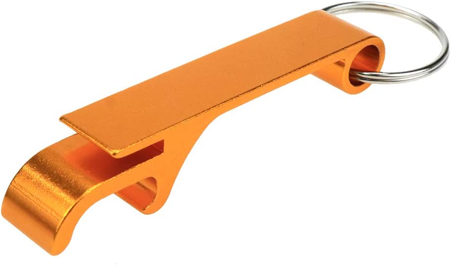 MKEUDQ-Bottle Opener Keychain,Aluminum Soda Can Opener with Key Ring for Beverage Keychain Ring for Kitchen,Wedding, Bar,Party,Open the Lids of Beer Bottle Easily,Pack of 20,Yellow