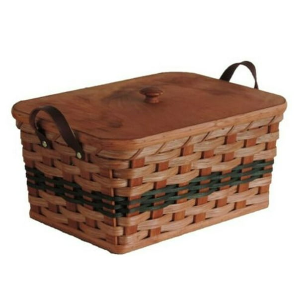 Amish Handmade Rectangular Knitting/Sewing Basket