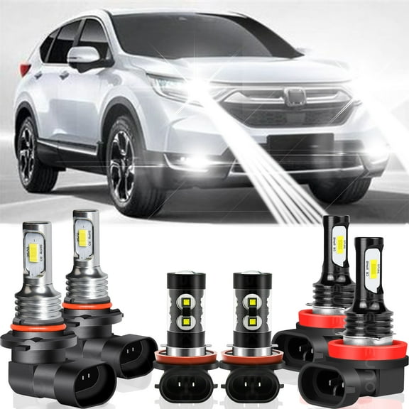 For Honda Cr-V CRV 2015 2016 2017 2018 2019 LED Headlight Hi-Low Fog Light Bulbs