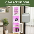 thumbnail image 6 of Uforic 67"Tall Corner Storage Cabinet with Door & LED Light, 5 Tier Corner Bookcase Cabinet, White, 6 of 9