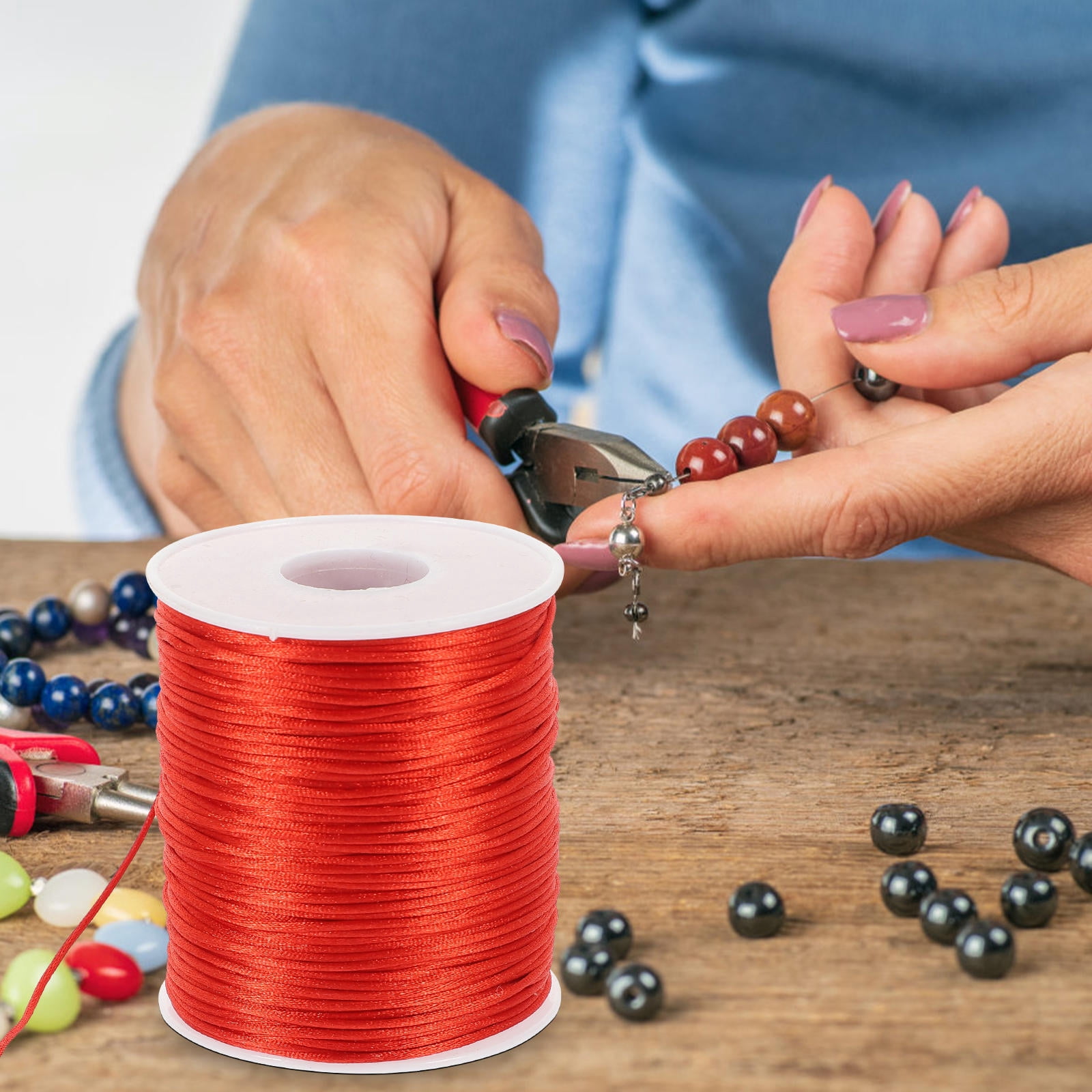 Raindrops Polyester Craft Thread for Jewelry Making, Bracelets, Keychains, Vibrant Assorted Colors, and Easy to Use