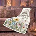 thumbnail image 6 of Wildflower Garden Teaching Heart Thank You, Cozy Typography Art Scene, Warm Flannel Blanket for Living Room and Reading Nook, Art Lovers Thank You Gift, Artistic Home Decor, 6 of 9