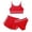 1-Red340, variant on Kiijoy Girls Bikini Swimsuits with Shorts 3 Piece Sport Bathing Suit Swimwear, Sizes 8-14