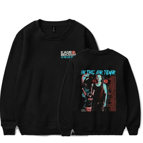 Kane Brown Merch  IN THE AIR TOUR crew neck sweatshirt  Popular Graphics Unisex Trendy Casual Streetwear