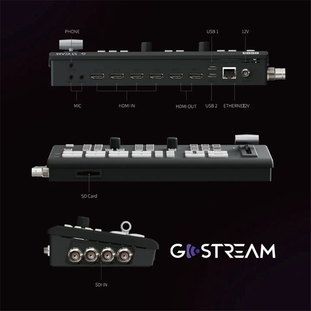 Osee GoStream Duet Multi-Camera SDI/HDMI Live Stream Video Mixer Switcher with SD Record and NDI HX Supported