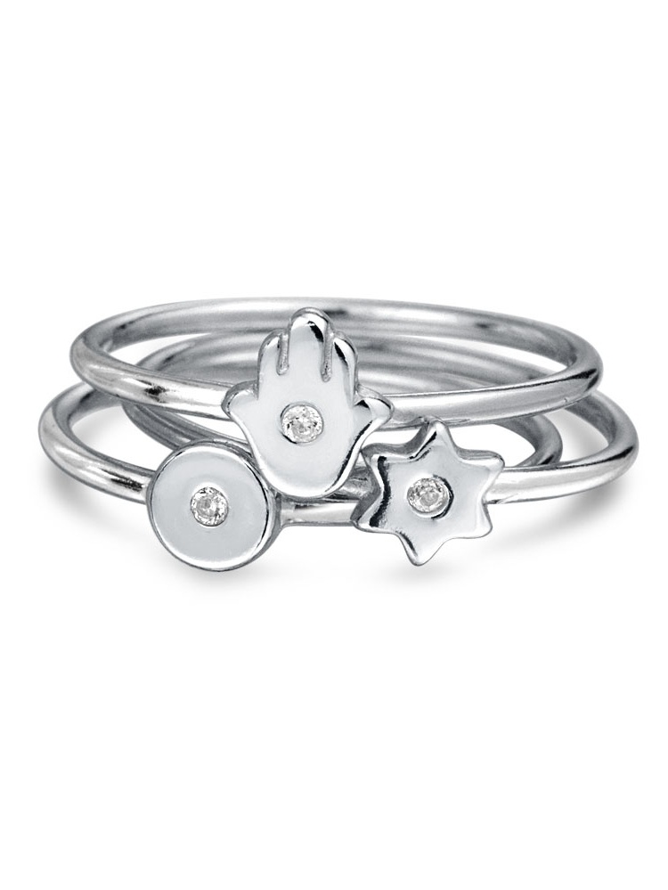 Princess Kylie 925 Sterling Silver Hamsa Hand Ring