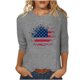 thumbnail image 1 of Camisetas de Manga Corta para las Mujeres Día de la Independencia Impreso Suelto Cuello Redondo Tee, Casual Y Blusas Festivas para las Mujeres Casual, 1 of 4