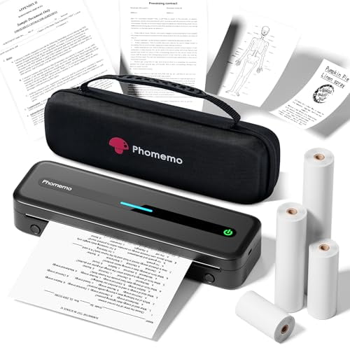 Impresora portátil Phomemo M832 inalámbrica para viajes, impresora térmica inalámbrica Bluetooth, compatible con varios tamaños para el hogar, la oficina y el automóvil, compatible con teléfonos y com