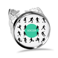 thumbnail image 1 of Football soccer Sports Outlines Ring Adjustable Love Wedding Engagement, 1 of 3