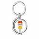 thumbnail image 1 of China National Asian Chinese Flag uu Rotating keychain Metal Keyring Holder, 1 of 2