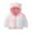 Pink-01, variant on Kids 3D Bear Ear Hooded Quilted Puffer Gradient Jacket Zip Up Light Warm Toddler Outerwear