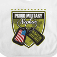 thumbnail image 4 of Inktastic Proud Military Nephew Boys Baby Bib, 4 of 4