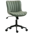 thumbnail image 1 of HOMCOM Armless Office Desk Chair, 360° Swivel Computer Chair, Dark Green, 1 of 10