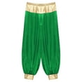 thumbnail image 4 of Eandarui Men's Arabian Prince Costume Harem Pants Lantern Long Pants Carnival Party Pants Green S, 4 of 6