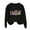 Black, variant on ICHUANYI Women's Crew Neck Easter Print Long Sleeve Top Sweatshirts