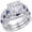 A-Blue, variant on SFTING Wedding Rings Set for Women Princess Cut Engagement Rings Wedding Set Silver Plated 5A CZ Sapphire Promise Size 5