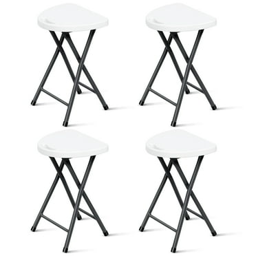 Fenbeli 4 Pack Portable Folding Stool with Handle, 18 Inch Foldable Stool Camping Chair with 500lbs Capacity for Dorm, Kitchen, Vanity, Church and Outdoor use