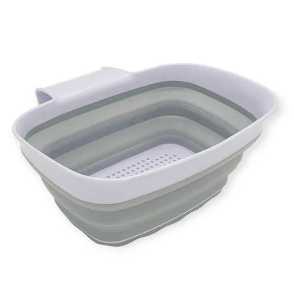 Handy Housewares Compact Collapsible Colander Strainer, 2 Quart Capacity, Quick-Draining with Non-Slip Base