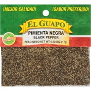 El Guapo Non-GMO Ground Black Pepper (Pimienta Negra Molida), 0.62 oz Bag