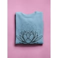 thumbnail image 3 of Lotus Flower Outline Sweatshirt Women -Image by Shutterstock, Female Medium, 3 of 4