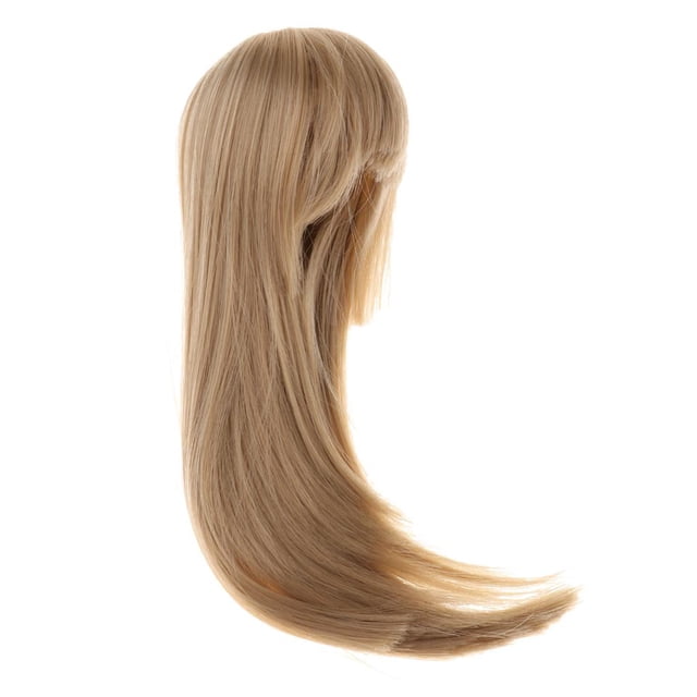 Peluca de muñecas , peluca pelo sintético para peinados de bricoje - Marrón cro Sunnimix Peluca de pelo de muñeca de 40 cm
