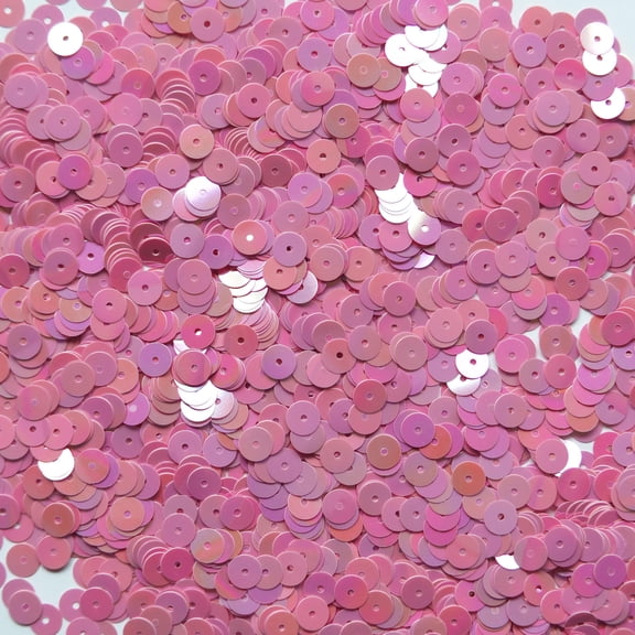 Orchid Pink Sequins 6mm Opaque Rainbow Iris Made in USA