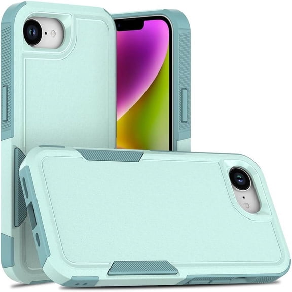 KOMI Phone Case for iPhone 16e 5G, [PC Hard Shell Protection] [TPU Soft Shell Cushioning] for iPhone 16e 5G Case, Non-Slip Double Layer Protection for iPhone 16e 5G Cover Light Blue