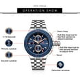 thumbnail image 6 of Wrist Men's Quartz Watch Stainless Steel Quartz Sport Waterproof Chronograph Luminous Hands Luxury Top Men's Watches, 6 of 6