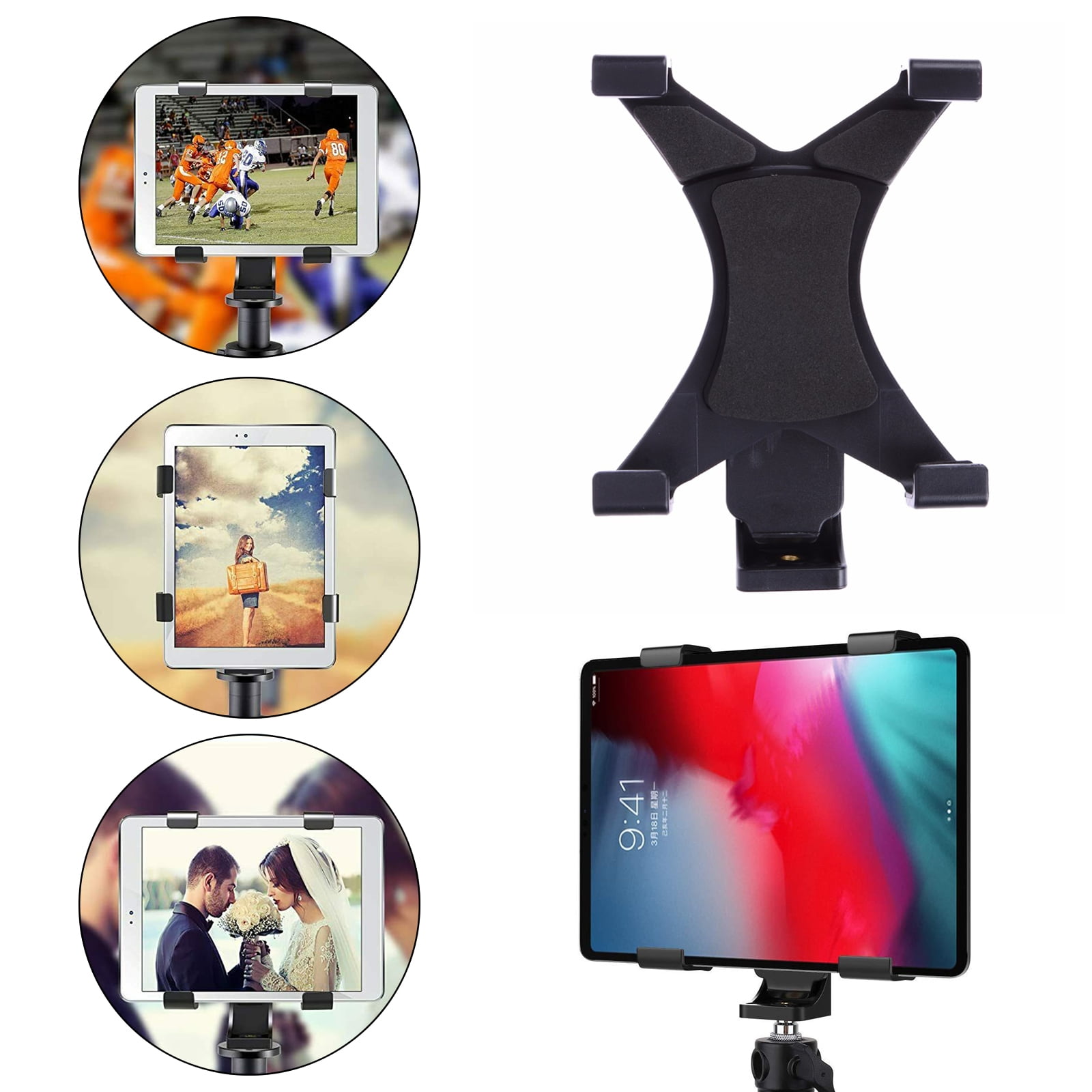 Tablet Tripod Mount Adapter,Adjustable Tablet Mount for Mini Tripod