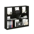 thumbnail image 5 of Furinno Daly 8-Cube Horizontal 3 Tier Bookcase, Bookshelf, Storage Organizer, 47 Width, Espresso, 5 of 6