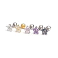 thumbnail image 3 of Pendientes piercing, pendientes flor pequeña, pendientes acero inoxidable doble cara con rosca, 3 of 5