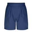 thumbnail image 6 of Lenpel Bermuda Shorts for Women High Waisted Wide Leg Pleated Knee Length Workout Long Shorts Casual Athletic Shorts with Pockets, 6 of 7