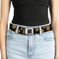 thumbnail image 5 of Buckle-Down Belt, Seatbelt Buckle Belt, Owls Scattered Black Brown Yellow, 30 to 44 Inches, 5 of 9