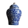 thumbnail image 2 of GUOOL Ancient Chinese Style Creative Porcelain Ginger Jar Glazed Hand Painted with Lid, 2 of 9