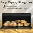 thumbnail image 3 of ETMI Black Bread Box for Kitchen Countertop-Large Modern bamboo Bread box with Window Bread Storage Container, 3 of 7