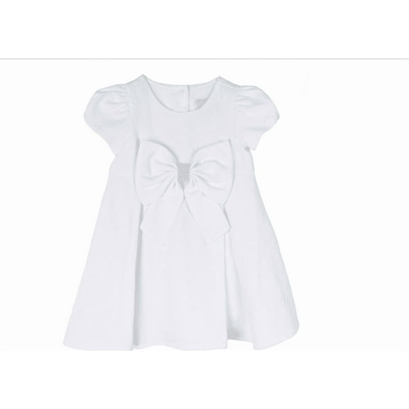 Rare Editions Baby Girl Floral Brocade Social Dress - White