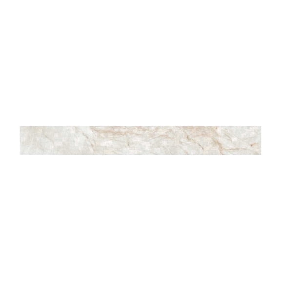 The Tile Life Galleria Taj Mahal 3 in x 24 in White Semi-Polished Porcelain Bullnose Tile