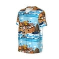 thumbnail image 2 of Balery Animals on Noah's Ark Floating Baseball Jersey for Men Casual Button Down Shirts Short Sleeve Active Team Sports Uniform-X-Large, 2 of 9