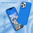 thumbnail image 2 of Funda de teléfono GUAGUA para iPhone 13 Pro Max de 6.7 pulgadas, silicona líquida, azul, 2 of 9