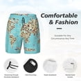 thumbnail image 5 of Haiem World Travel Line Icons Map Mens Swim Trunks with Compression Liner 2 in 1 Swimming Shorts Stretch Swimwear Quick Dry,Board Shorts-3X-Large, 5 of 9