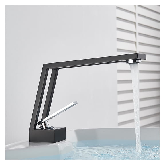 Golden Bathroom Basin Faucet Fashion and Special Hollow Design Sink Fauce Hot Cold Water Mixer Tap Deck Mounted