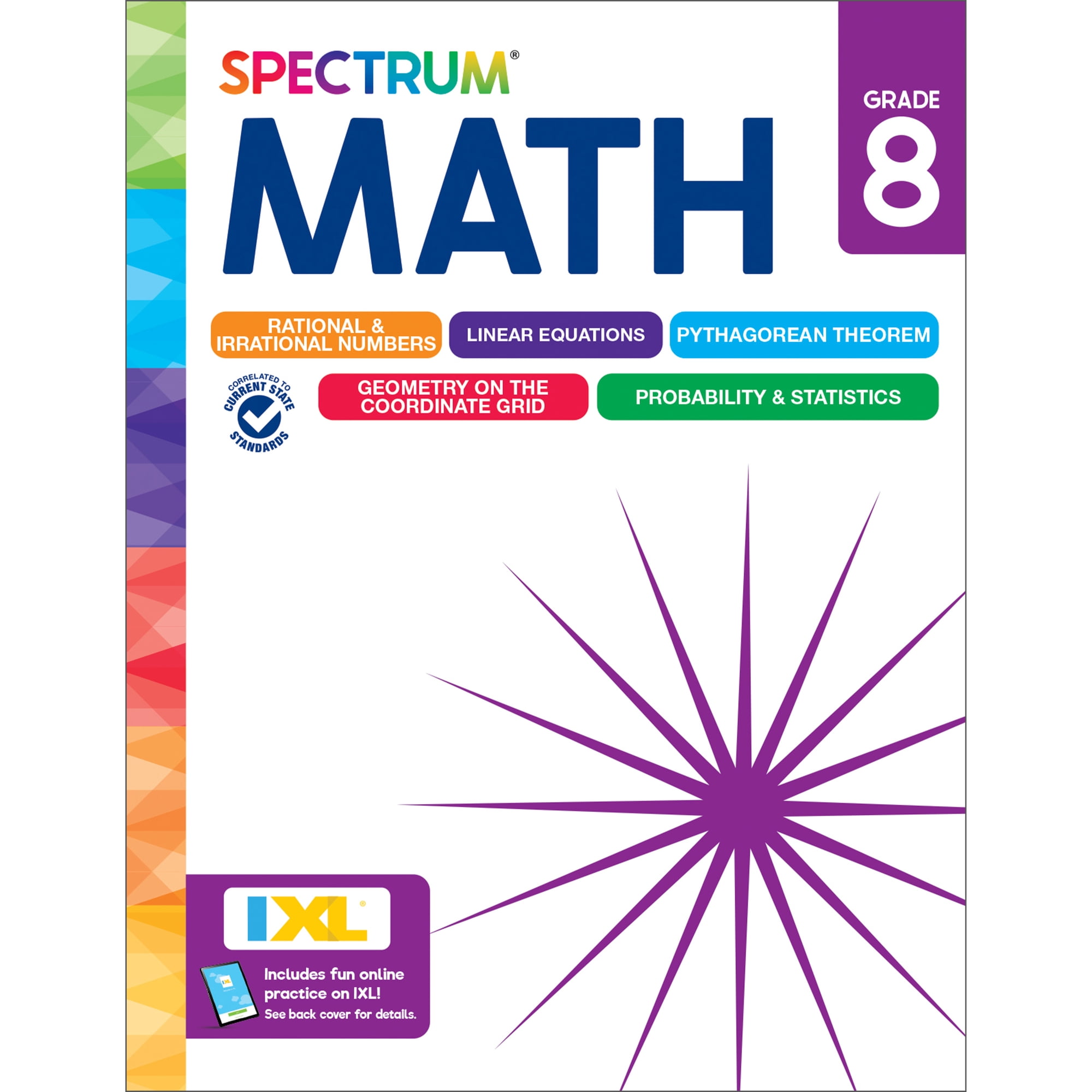 Spectrum Math Workbook (192 pages) Grade 8