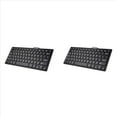 thumbnail image 1 of 2X Teclado Compacto con Cable USB - Teclado Ultrafino para PC Mini Teclado para Juegos Negro, 1 of 5