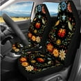 thumbnail image 2 of Jeiento Ladybug Auto Seat Cover Full Set 14 Pack Car Accessories Flower Steering Wheel Cover Armrest Cover Seatbelt Shoulder Pad Headrest Covers Cup Mat Key Ring Interior Auto Accessory Decor, 2 of 7